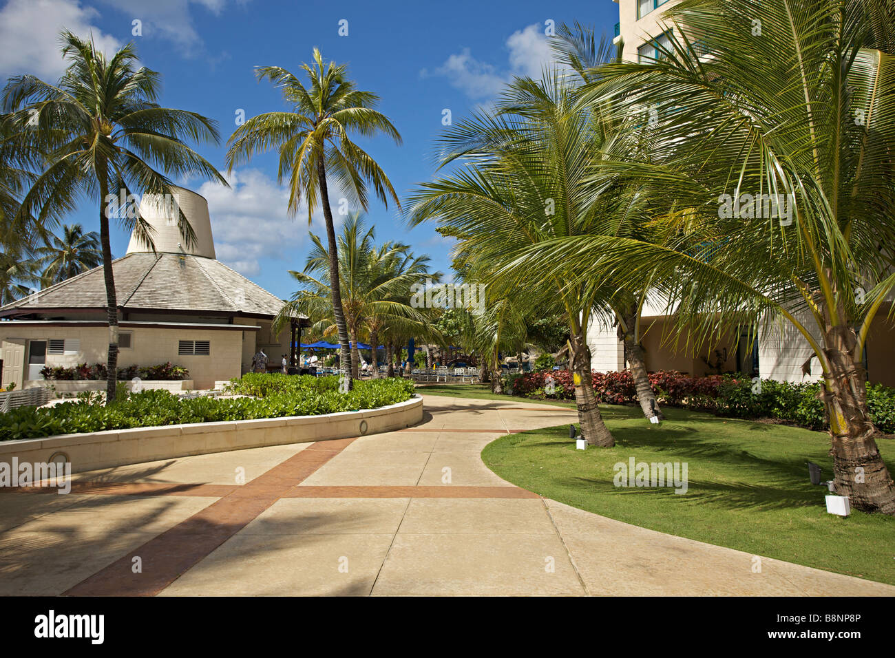 Hilton Hotel Barbados exterior, Barbados, "St. Michael Stock Photo Alamy