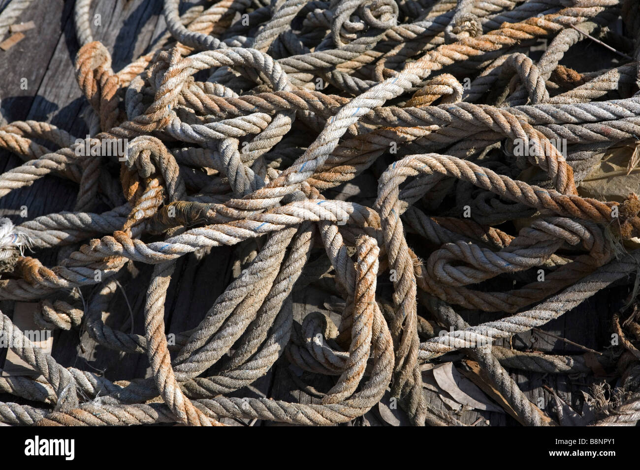 Ropes at a fishing village at Pulau Ketam, Malaysia Stock Photo Alamy