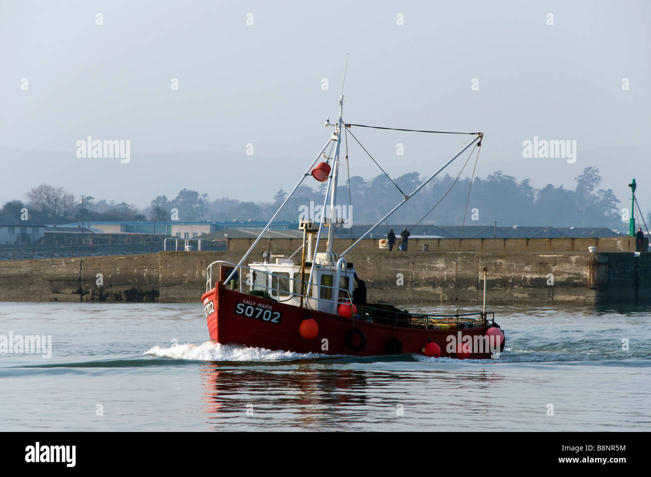 Trawler at Wicklow Habour Ireland Stock Photo