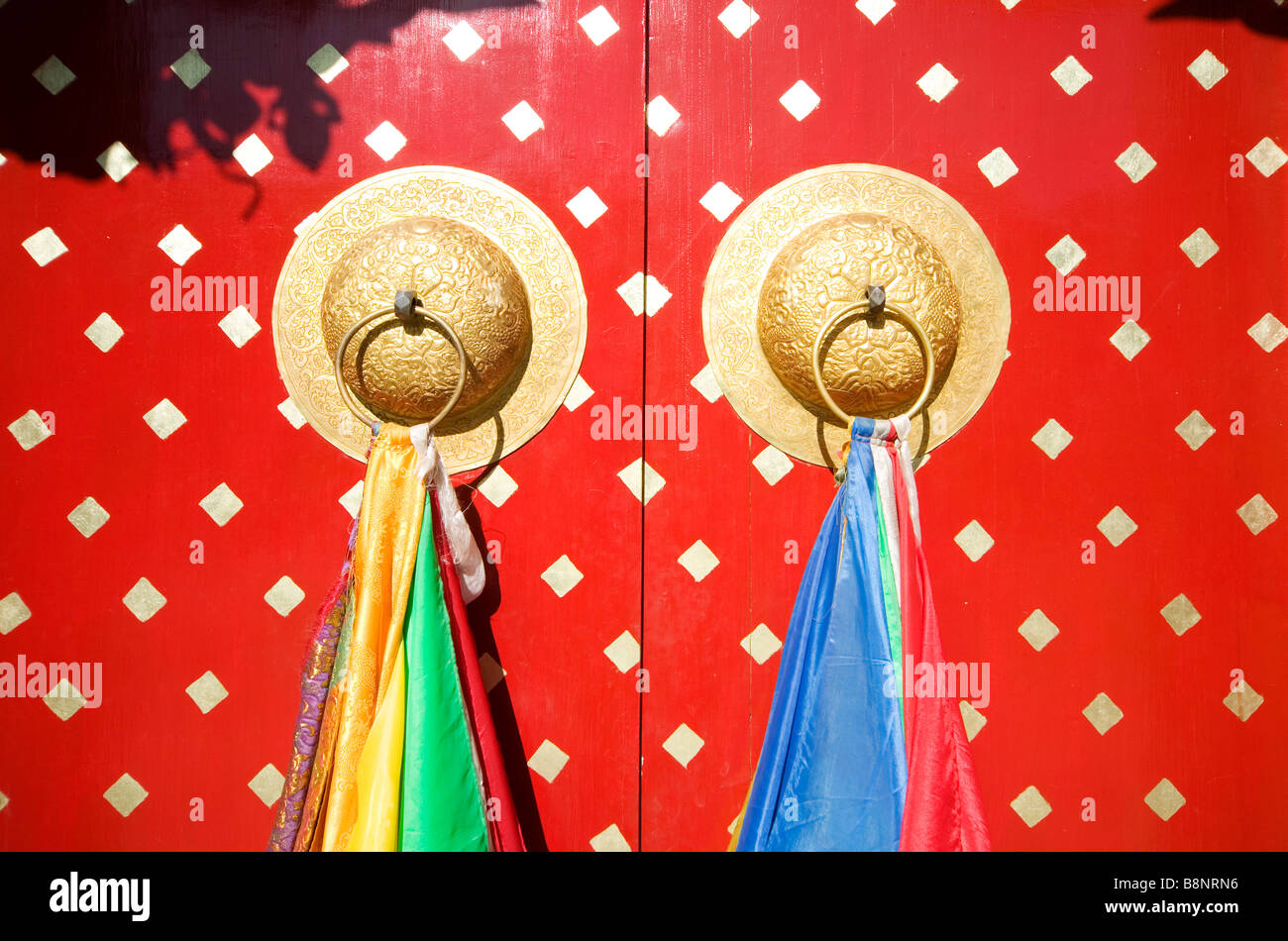 Gold Gilded Door Knob Labrang Monastery Xiahe County Gannan