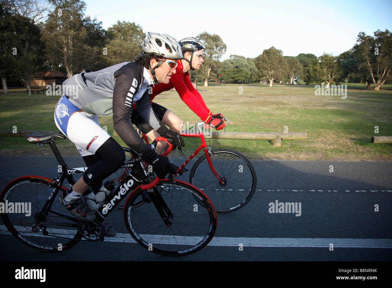 Bicycle Training Centennial Park Sydney New South Wales Australia Stock Photo