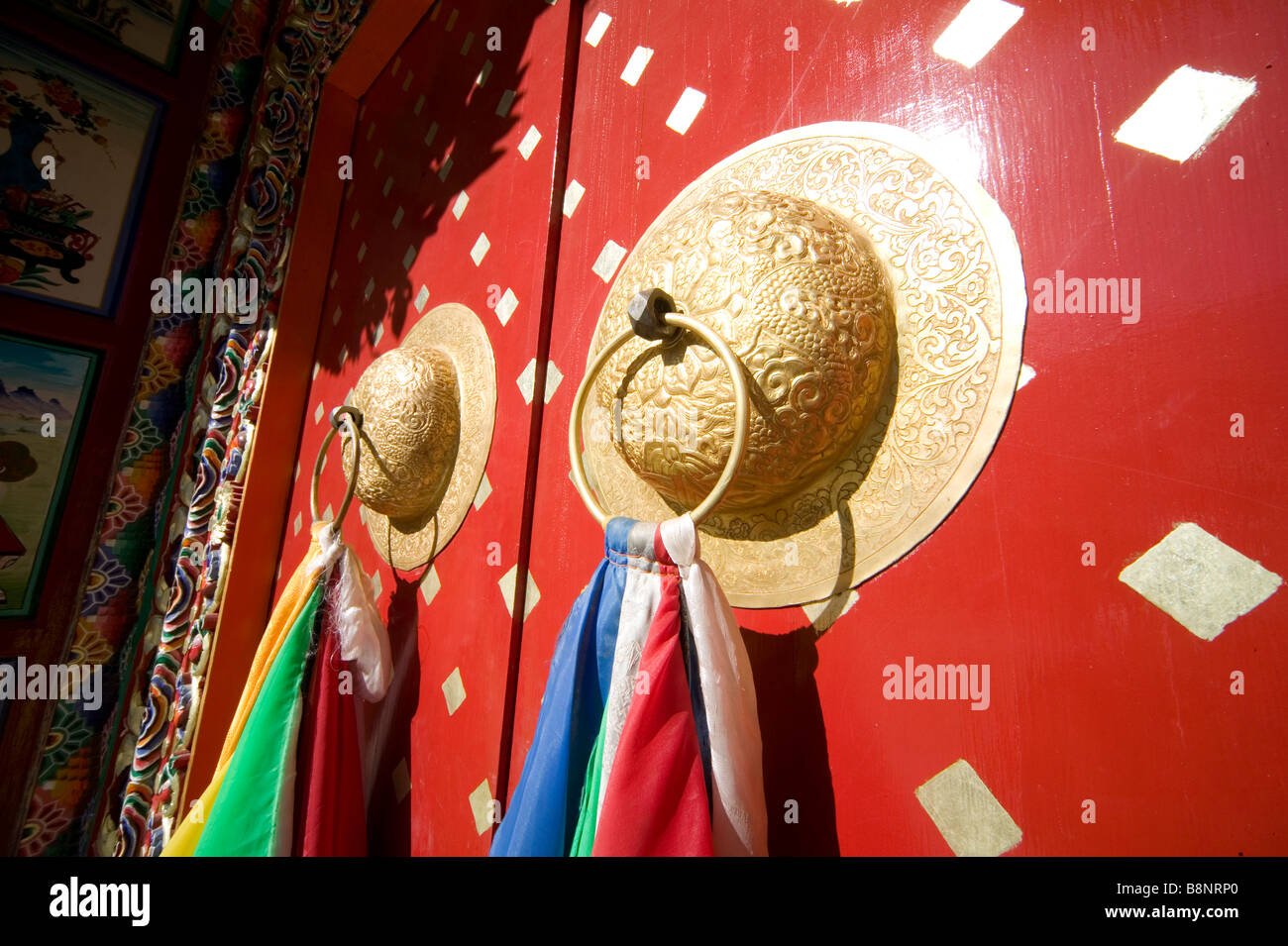 Gold Gilded Door Knob Labrang Monastery Xiahe County Gannan