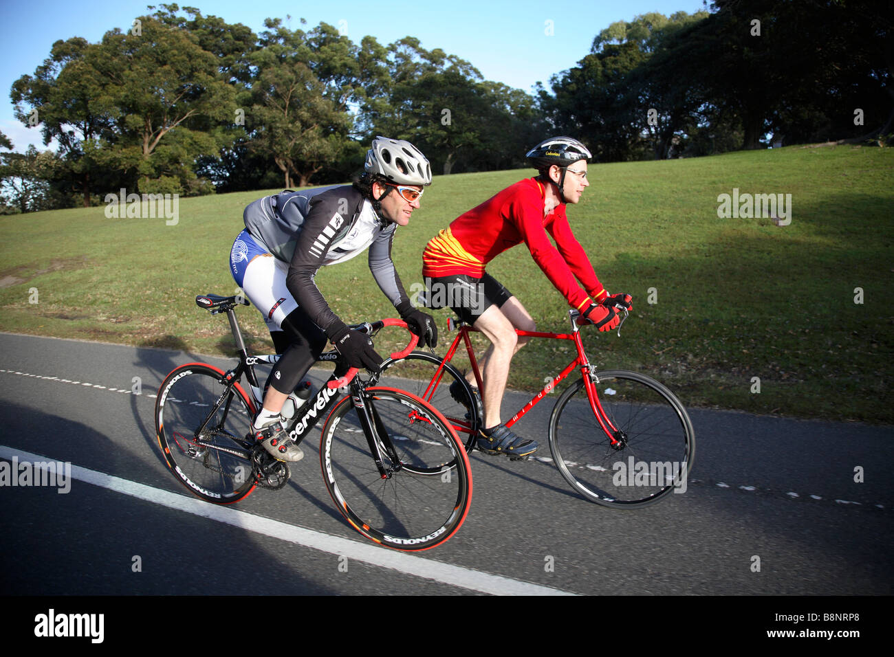 Bicycle Training Centennial Park Sydney New South Wales Australia Stock