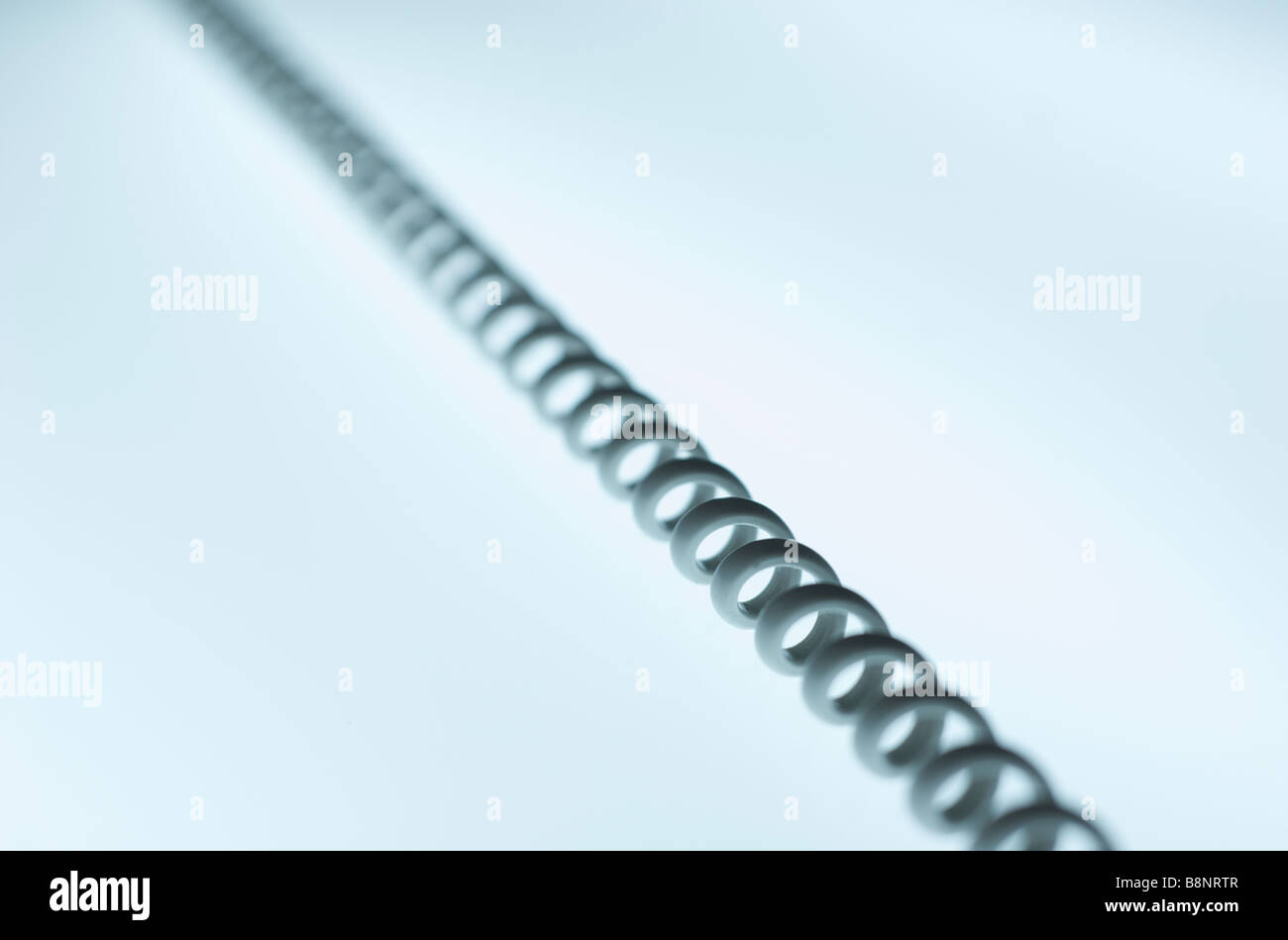 Closeup of Stretched Telephone Cord Stock Photo