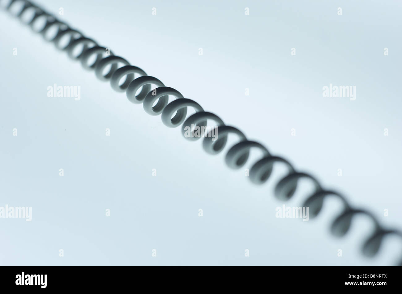 Closeup of Stretched Telephone Cord Stock Photo