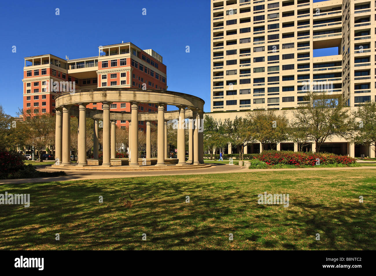 Rockwell Fountain and Colonnade Houston, TX USA Stock Photo Alamy