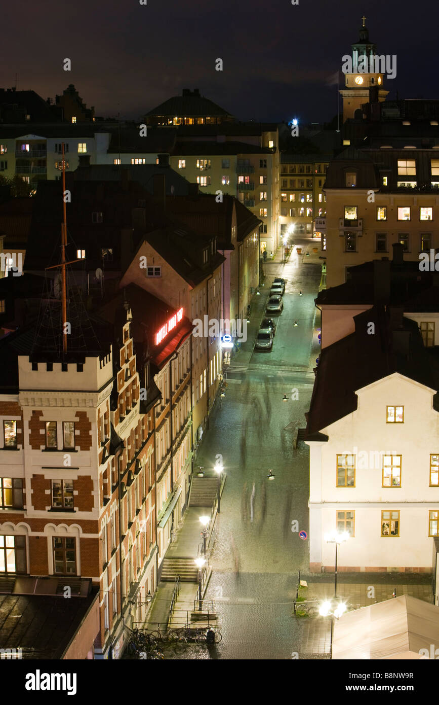 Sweden, Sodermanland, Stockholm, Slussen at night Stock Photo