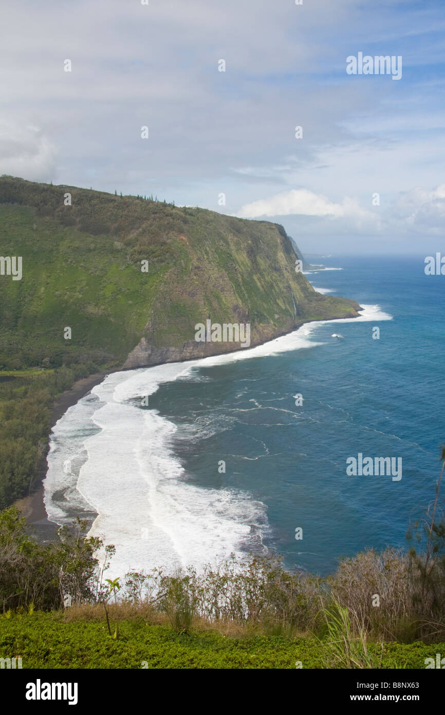 View of Waipiʻo Valley from the lookout - Big Island, Hawaii, United States of America Stock Photo