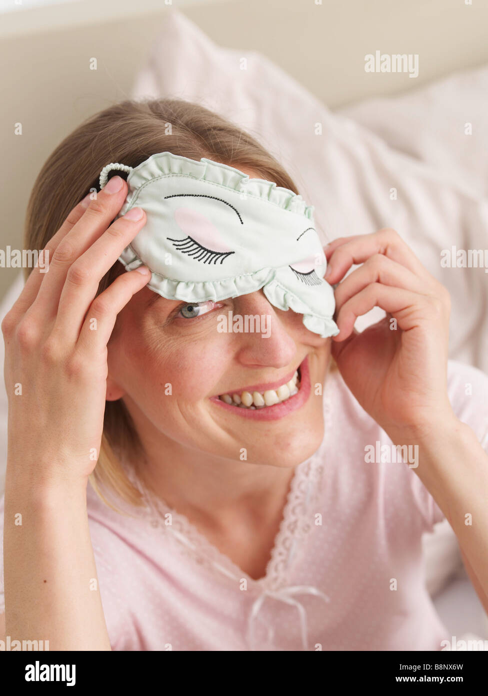 young woman sleeping in daytime Stock Photo
