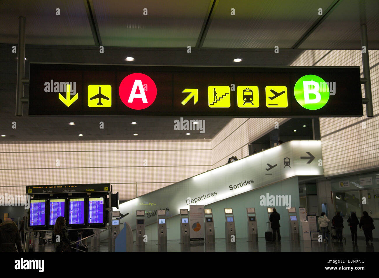 Barcelona airport departure gate Stock Photo - Alamy