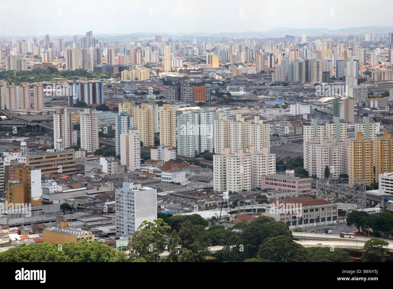 City skyline of Sao Paulo in Brazil Stock Photo