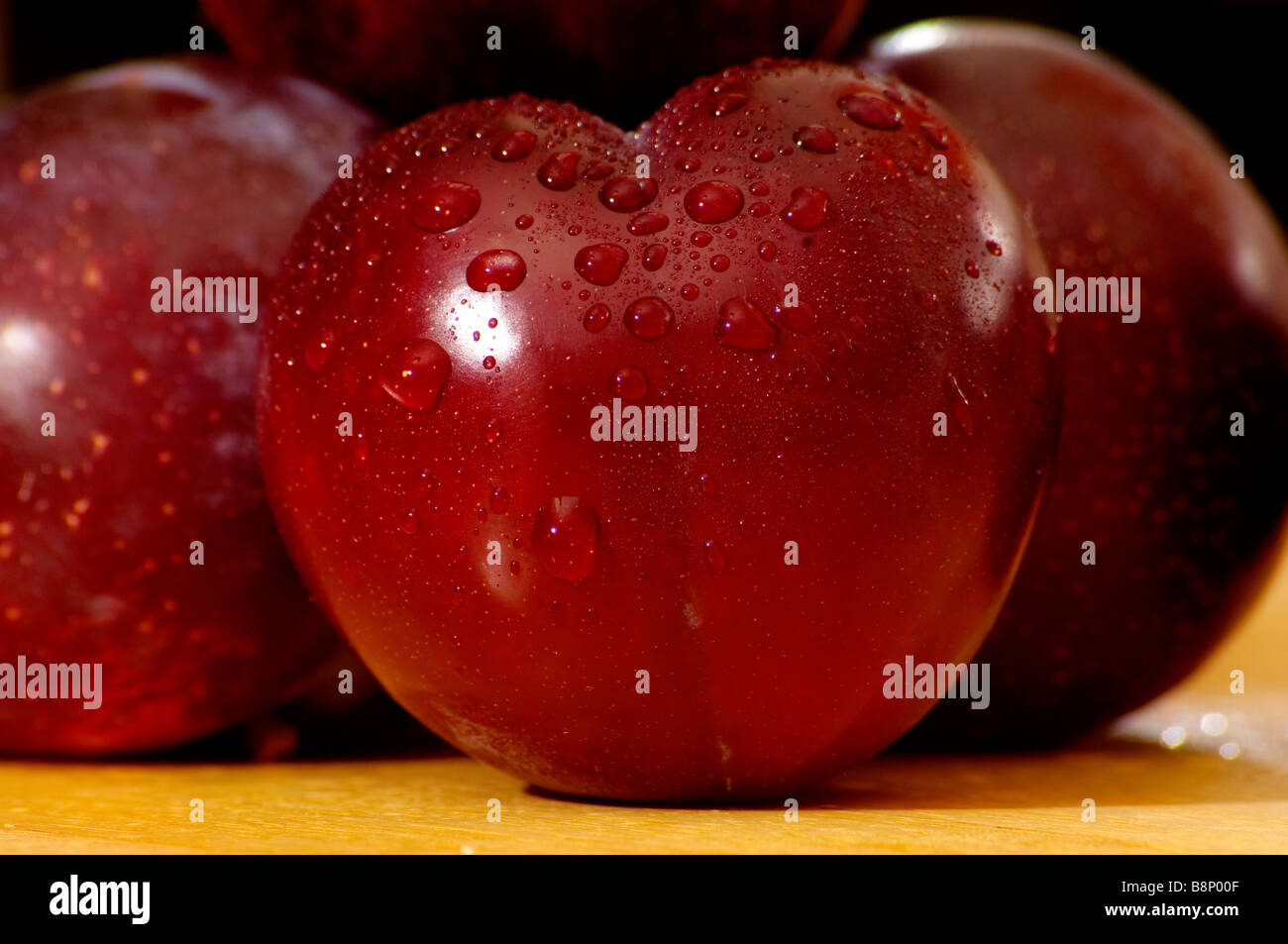 plum in the shape of a heart Stock Photo