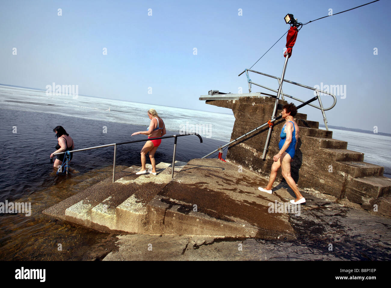 Rauhaniemi sauna, Tampere, Finland Stock Photo