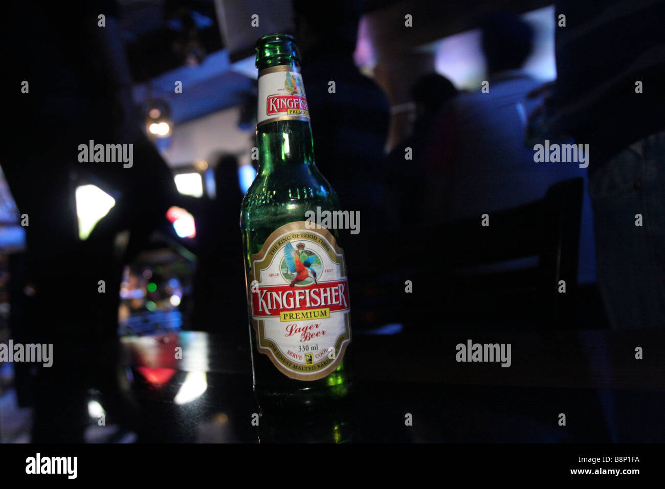 A Bottle Of Kingfisher Beer Stands On A Table In A Night Club In Chandigarh In India Stock Photo Alamy