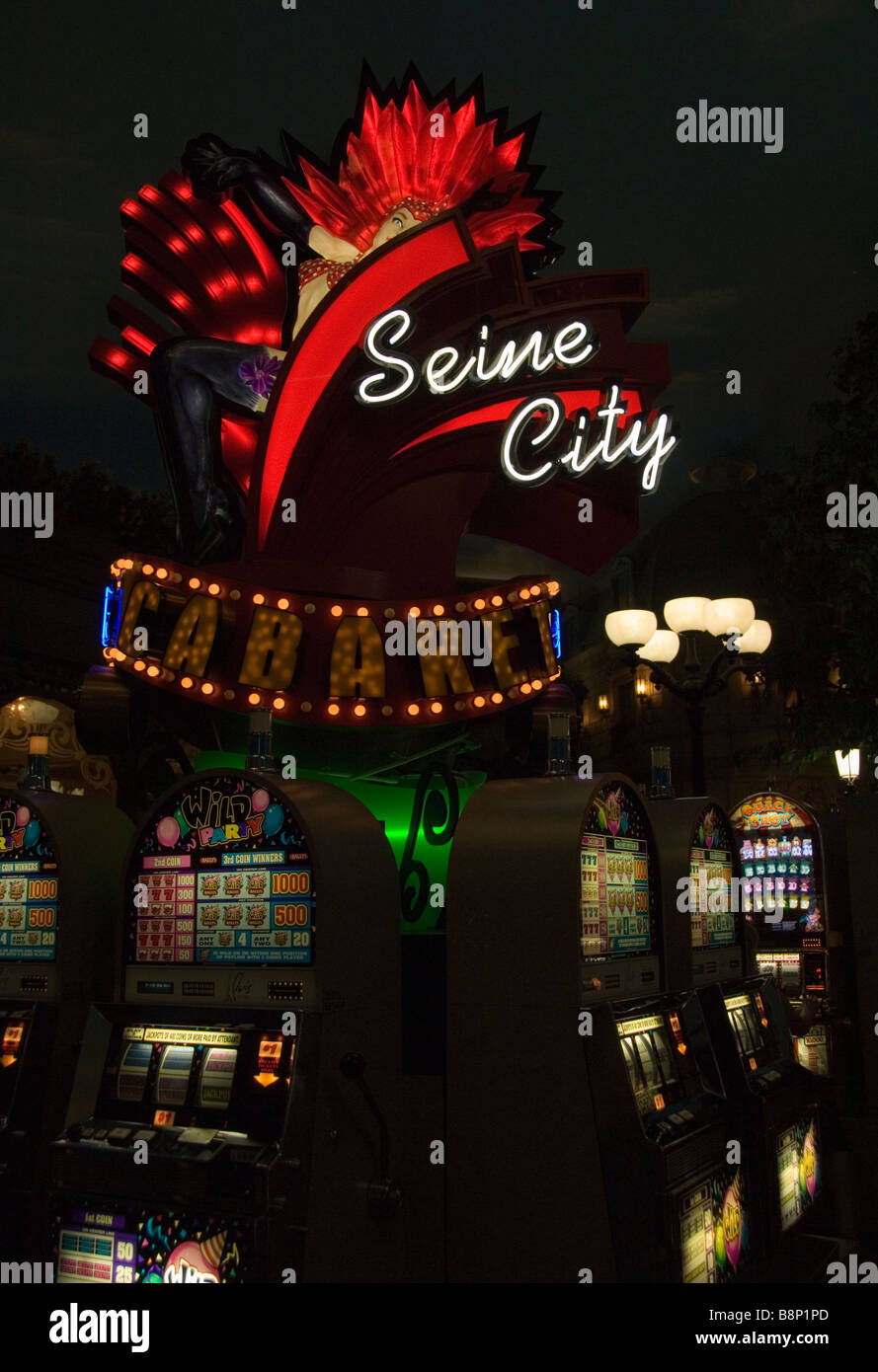 Seine City Slot Machine in the Parisian Casino, Las Vegas Stock Photo