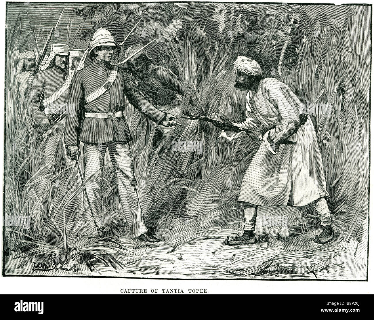 capture tantia topee Ram Chandra Pandurang Tope Indian leader Indian Rebellion 1857 Stock Photo