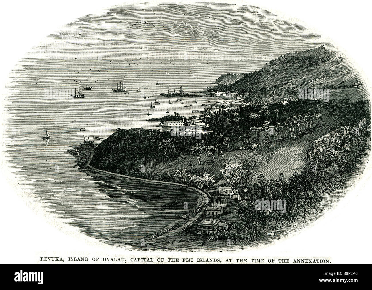 levuka island of ovalau capital fiji islands time of annexation 1874 British colony Stock Photo