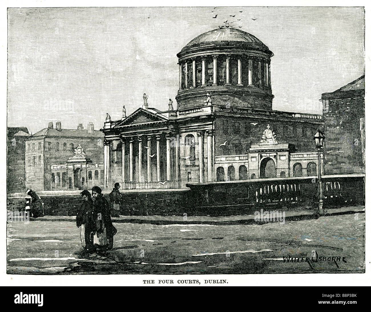 four courts dublin Republic of Ireland Supreme Court High Central Criminal Circuit James Gandon Stock Photo