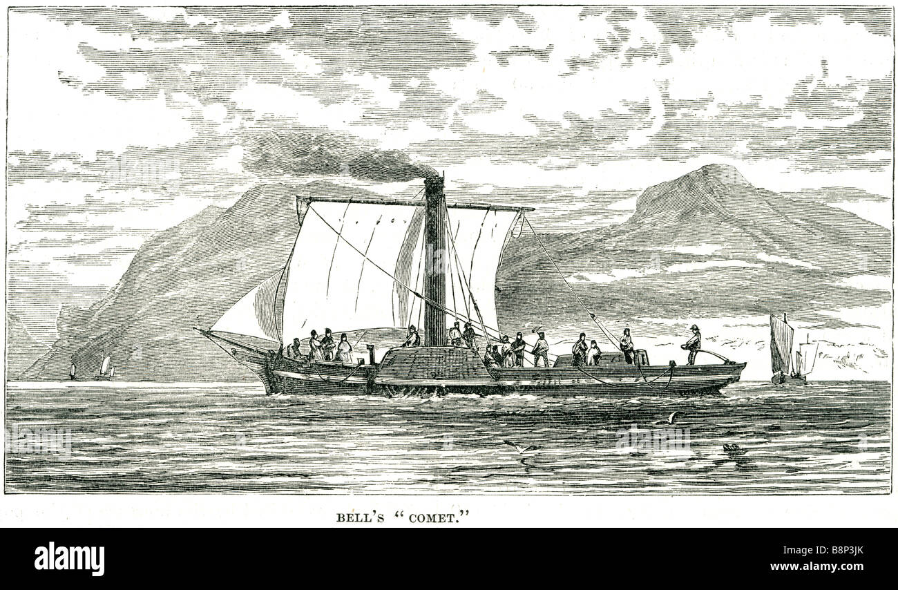 bell's comet A steamboat or steamship, sometimes called a steamer, is a