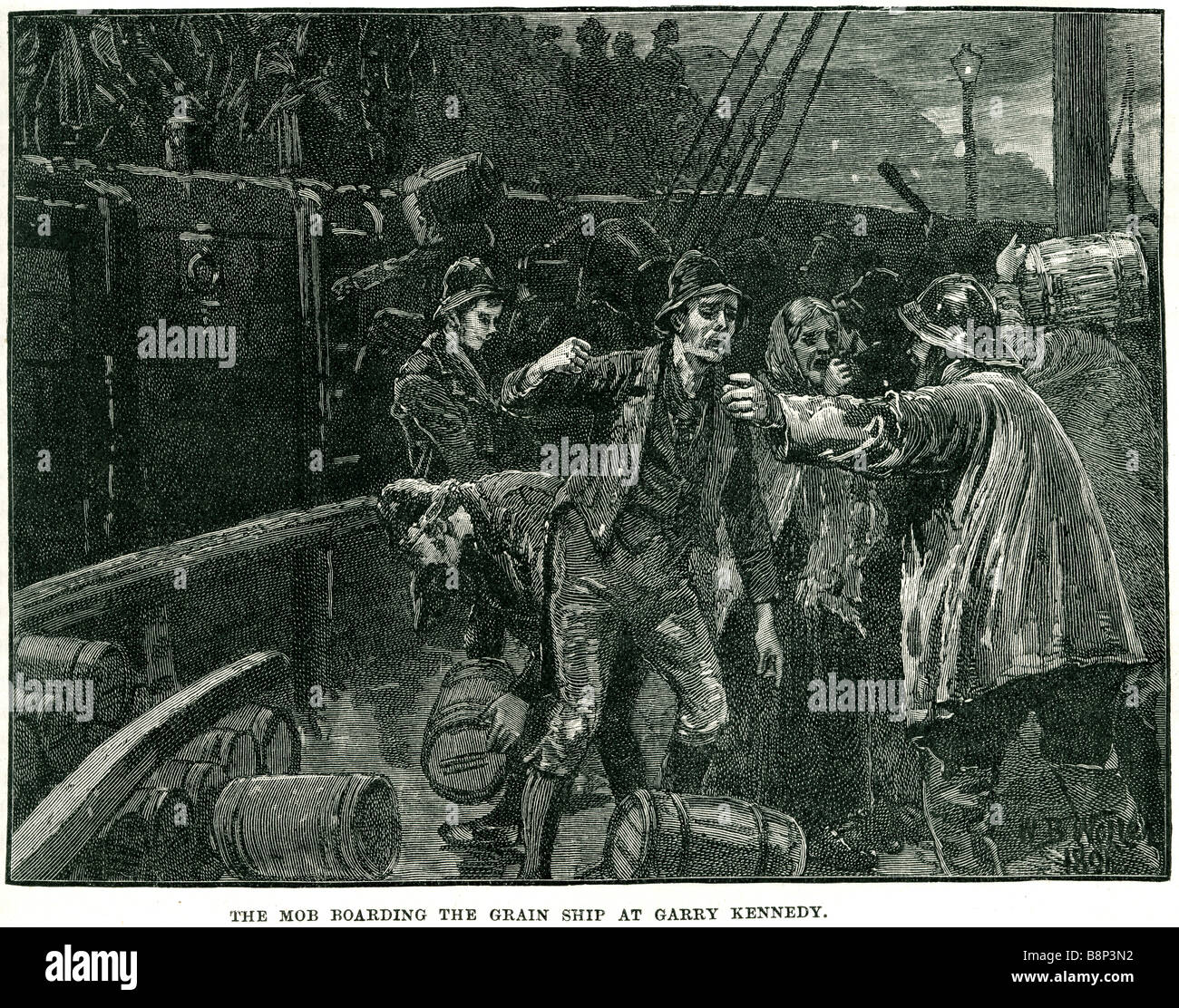 mob boarding the grain ship at garry kennedy 1841 The Anti-Corn ...