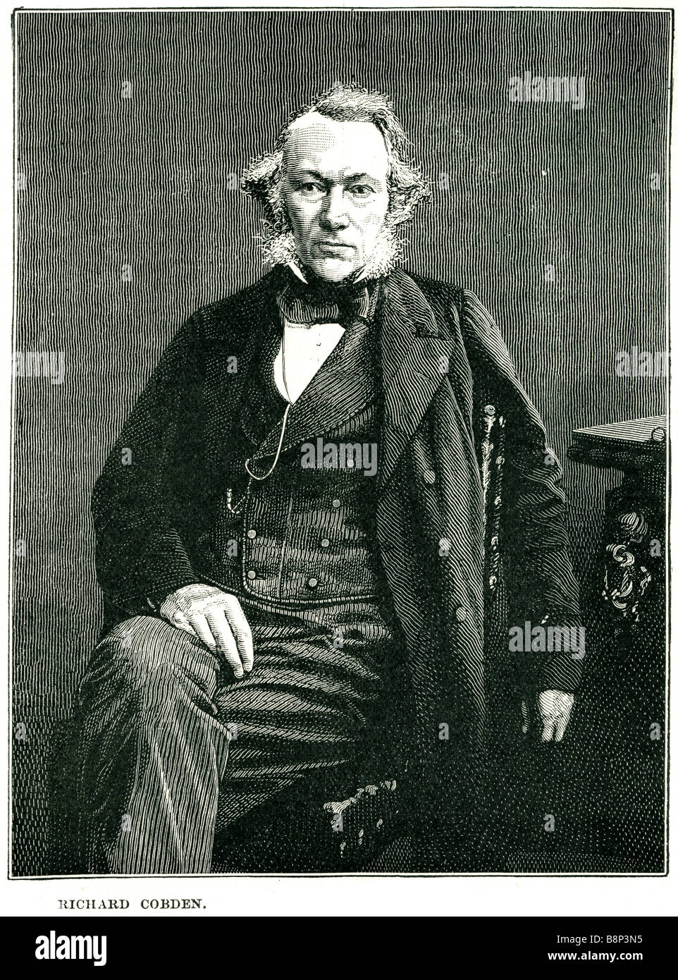 richard cobden 3 June 1804 2 April 1865 British manufacturer Radical Liberal statesman Anti-Corn Law League Stock Photo