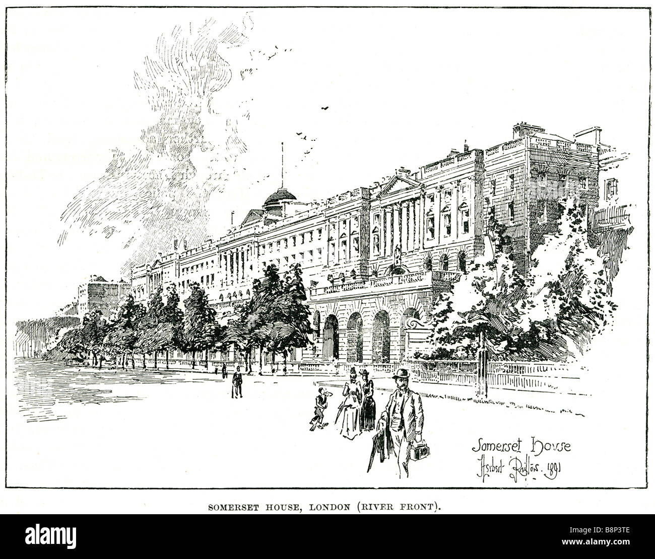 somerset house london River Thames front Neoclassical building Sir William Chambers Stock Photo