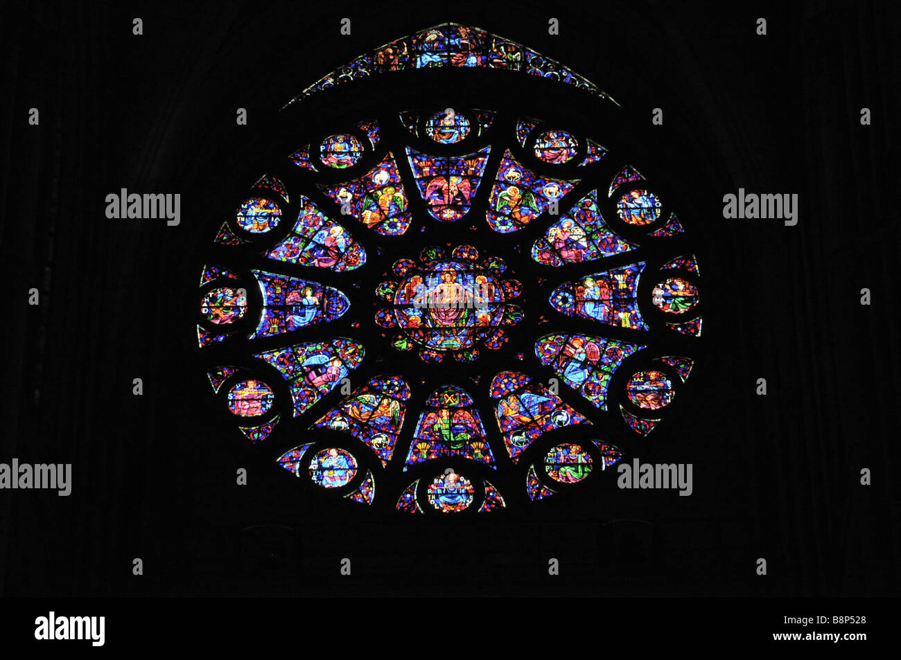 Rose window stained glass hi-res stock photography and images - Alamy