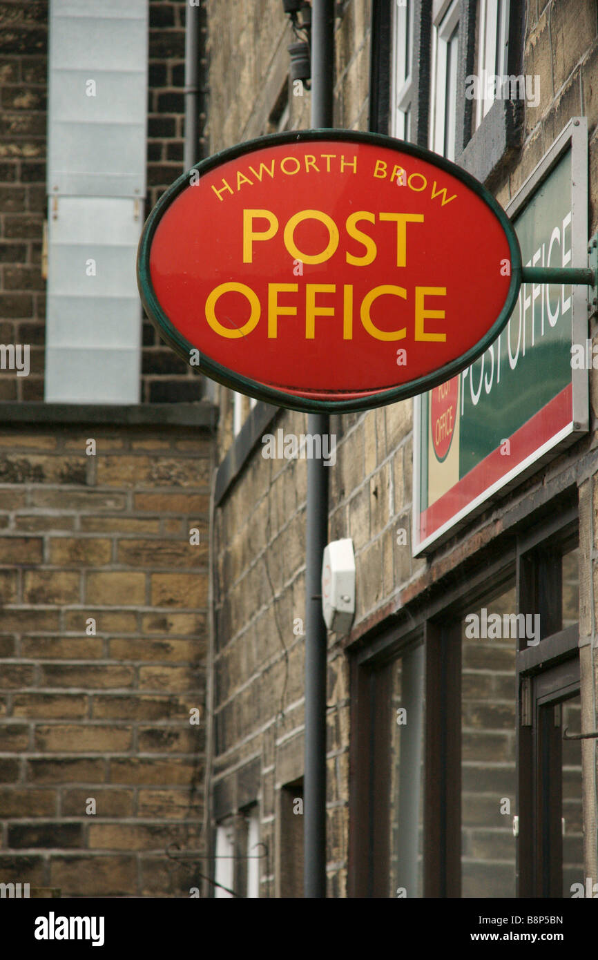 Post Office sign Haworth Yorkshire England UK (c) Marc Jackson