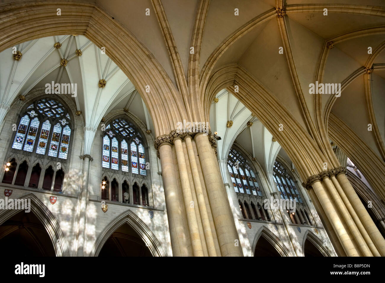 An interior view of York Minster, York, England Stock Photo