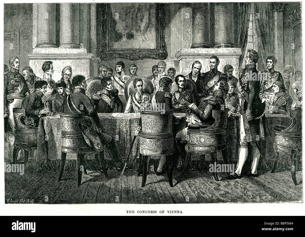 congress of vienna 1814 1815 conference ambassador European states Austrian statesman Klemens Wenzel von Metternich Stock Photo