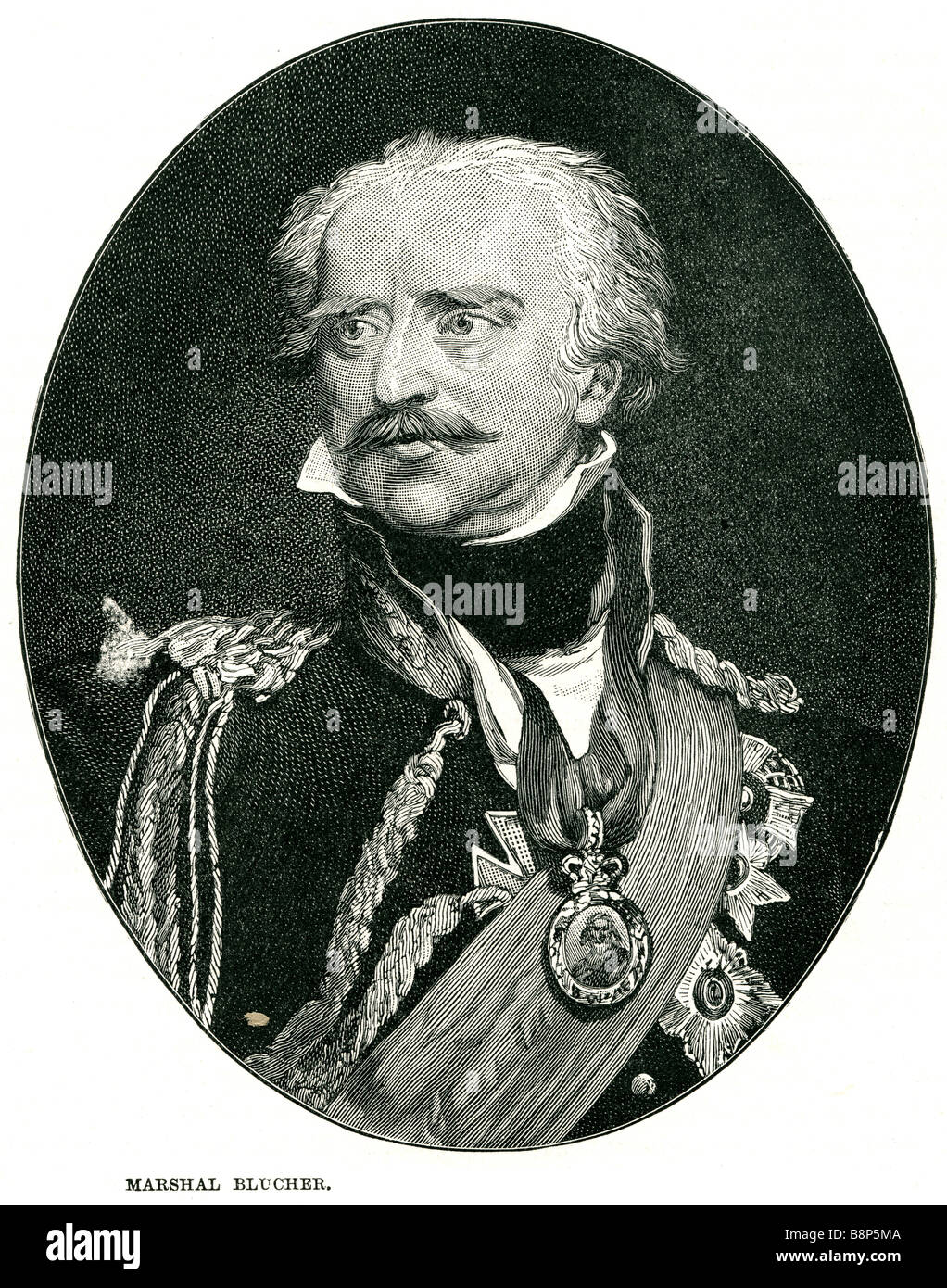 marshal blucher Gebhard Leberecht von Blücher Fürst Prince von Wahlstatt December 16, 1742 - September 12, 1819 Stock Photo