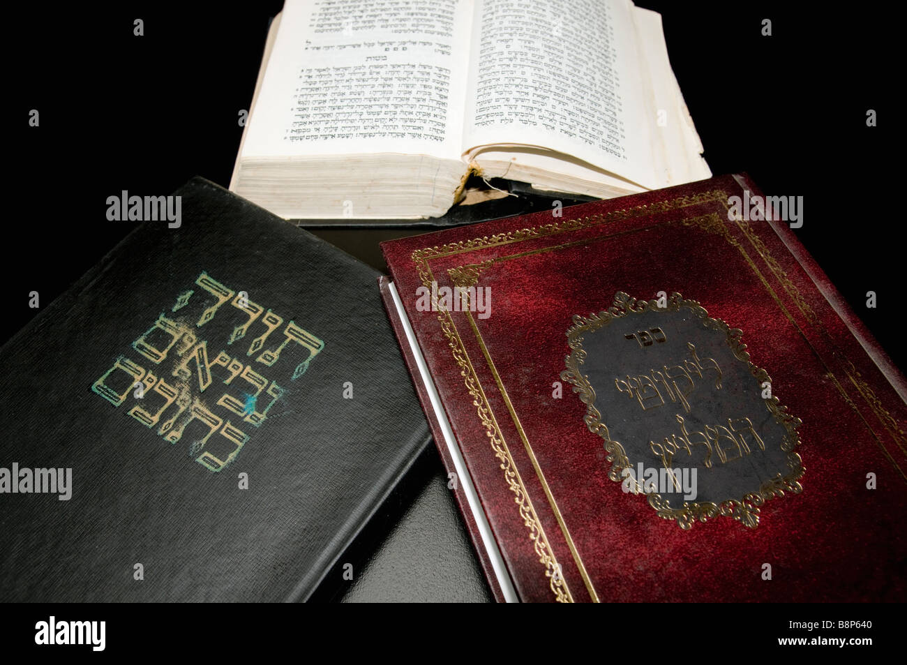 The Holy Bible and Jewish commentary literature Stock Photo