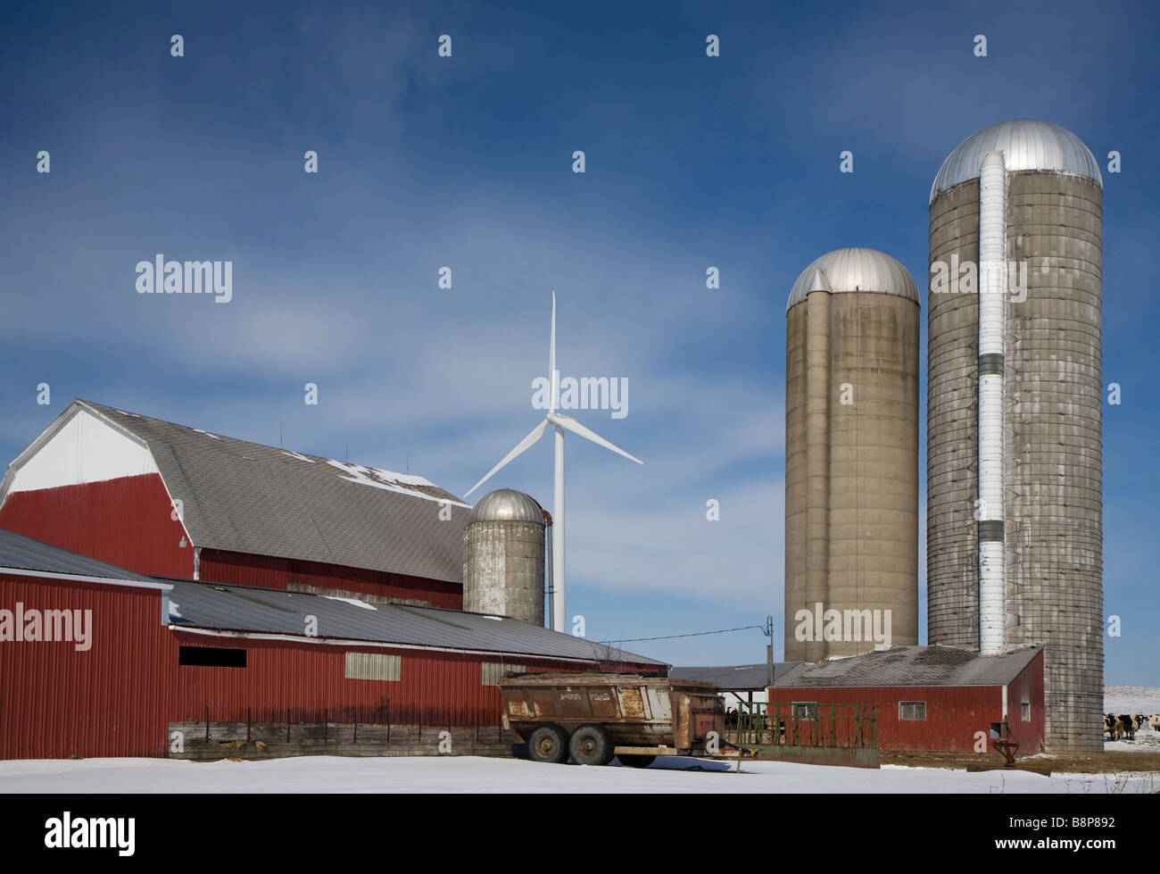 Wind Turbines in Rural Michigan Stock Photo Alamy