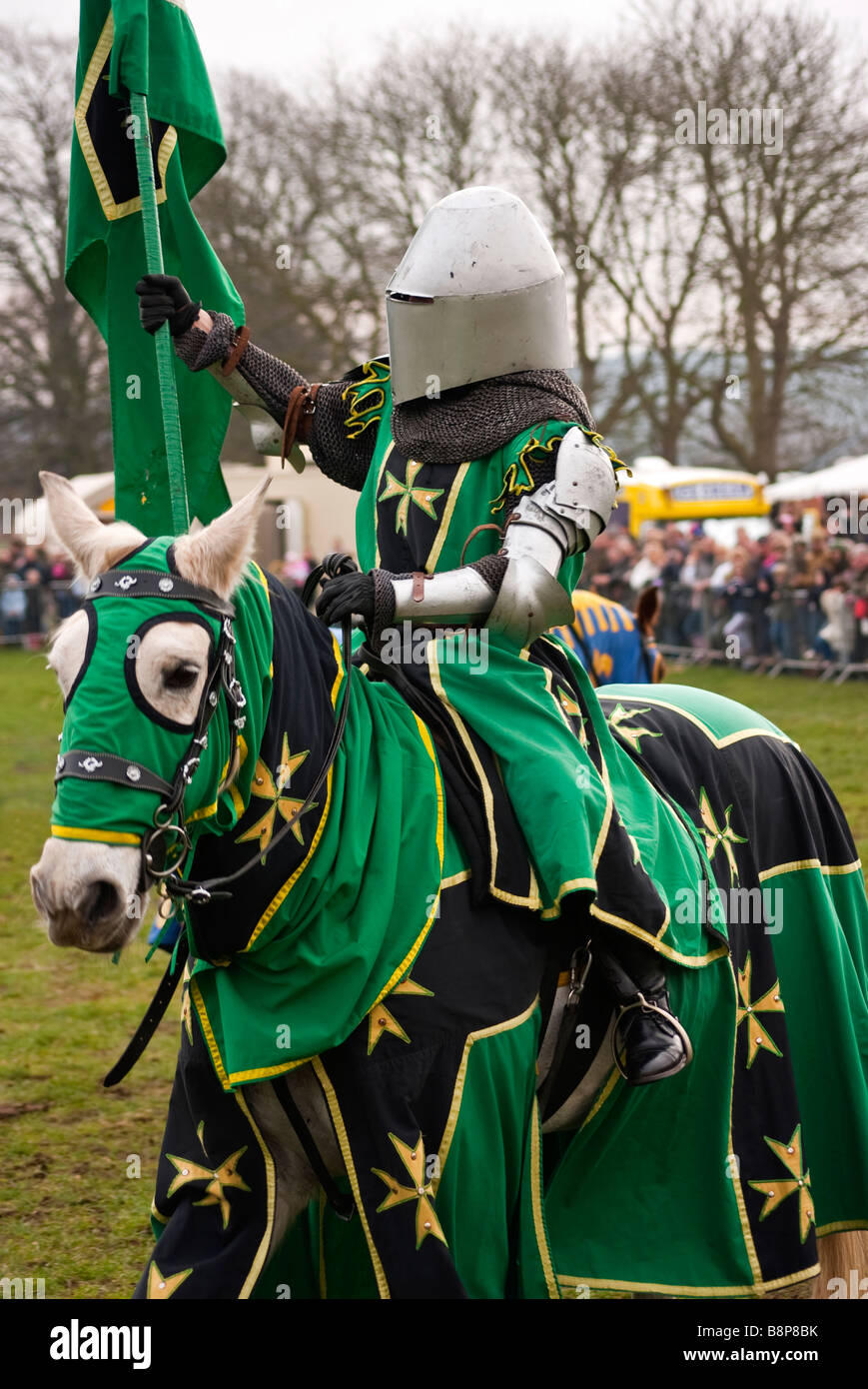 knight on horseback at a public display Stock Photo - Alamy