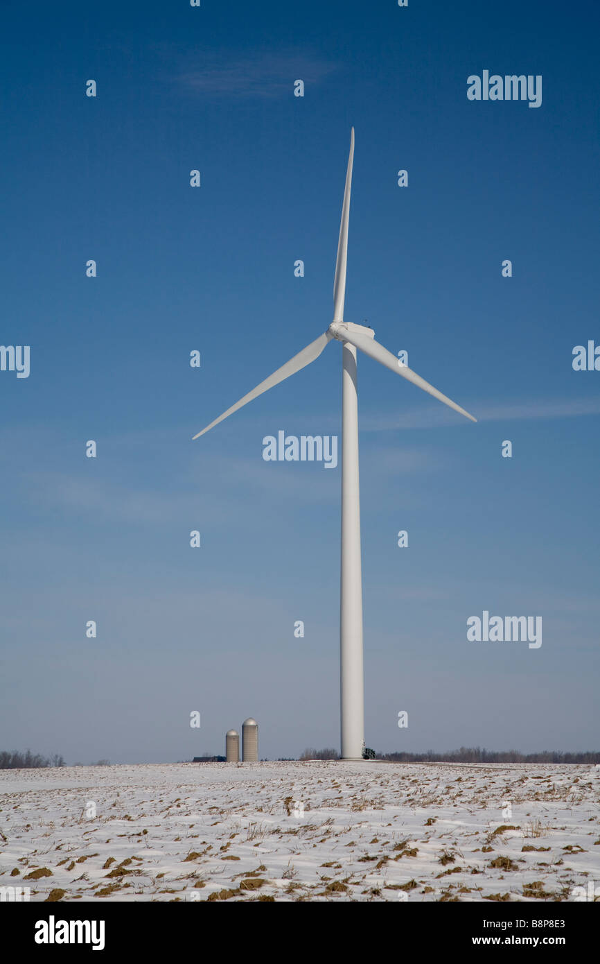 Wind Turbines in Rural Michigan Stock Photo Alamy