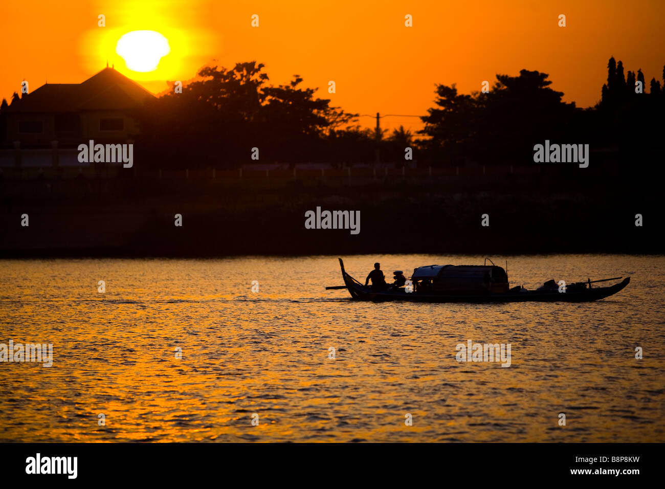 Photographed on the Mekong River Phnom Penh Cambodia Stock Photo