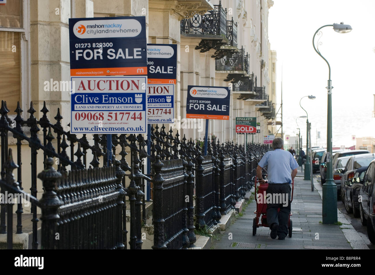 For Sale boards in a street in Hove East Sussex Picture by Andrew