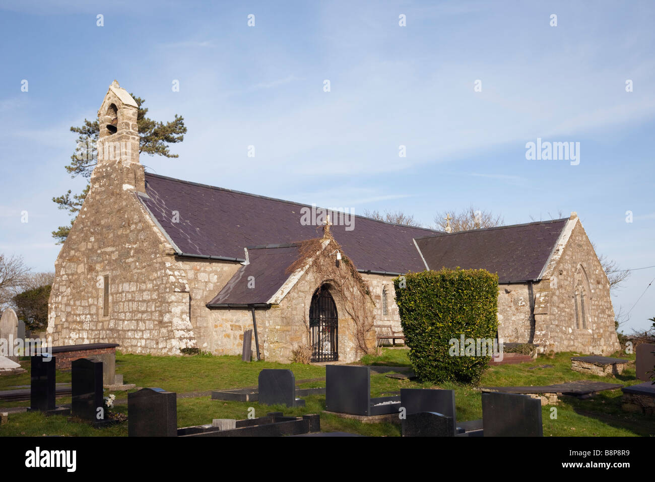 Trefdraeth Anglesey North Wales UK Tiny 13th century Parish church of
