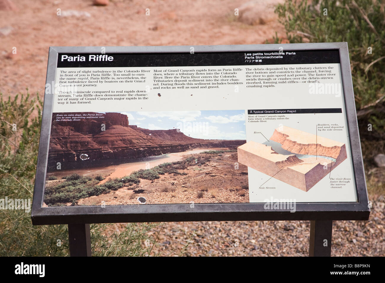 Paria riffle sign Stock Photo - Alamy