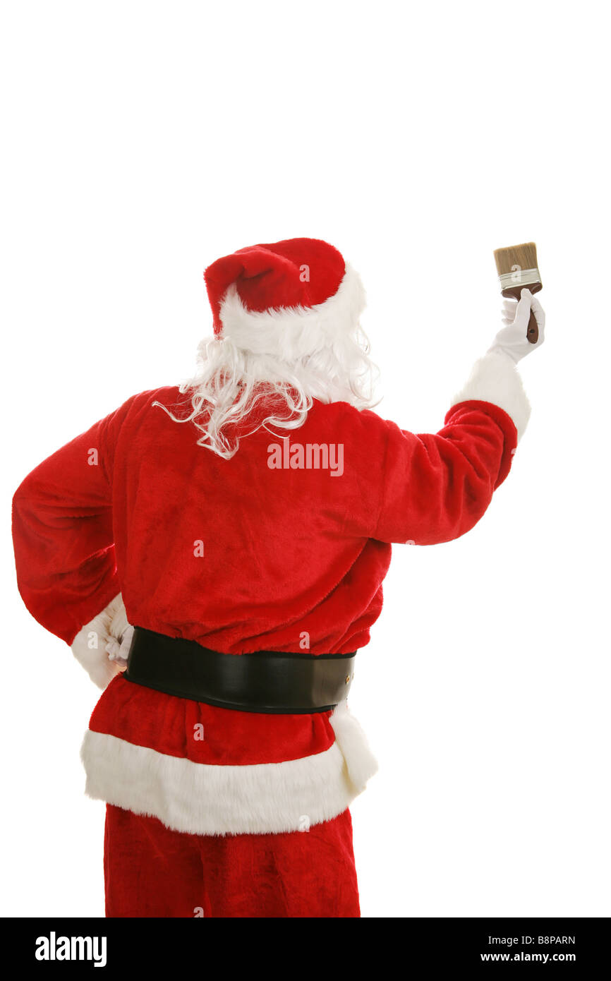 Santa clause at Christmas isolated on white background Stock Photo - Alamy