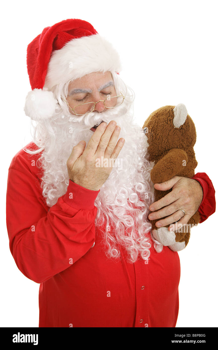 Santa clause at Christmas isolated on white background Stock Photo - Alamy