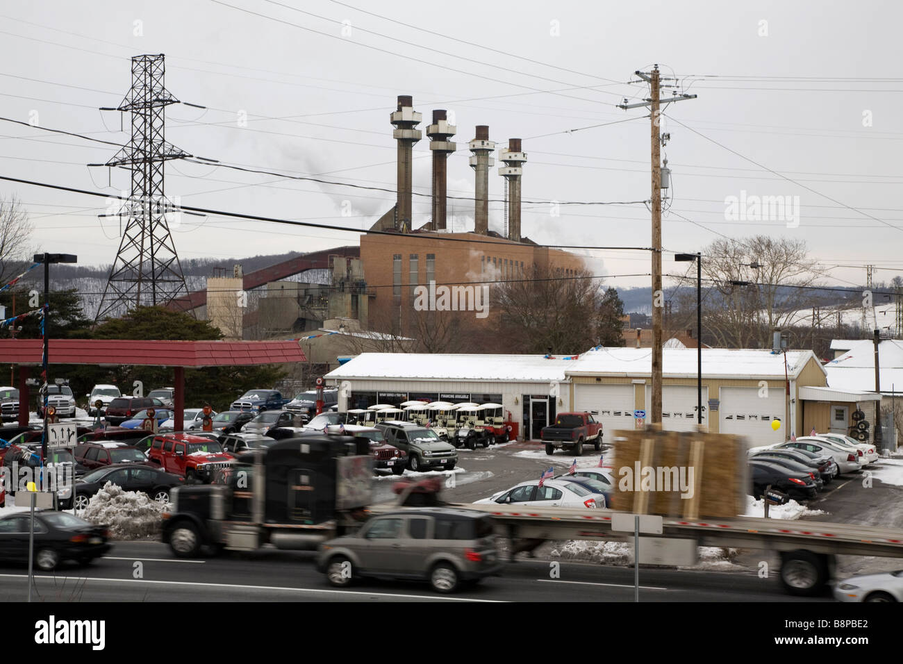Sunbury Power Plant a coal fired power station, Shamokin Dam, Pennsylvania Stock Photo
