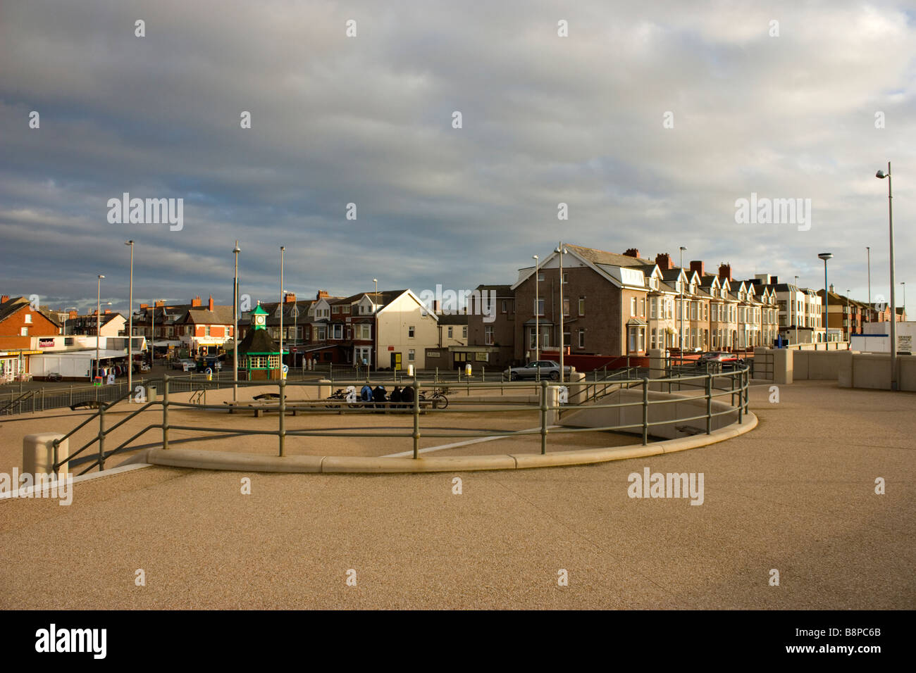 Victoria Road West meets the seafront at Thornton Cleveleys Lancashire ...