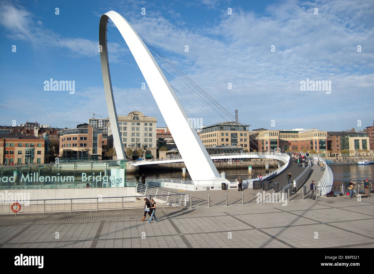 Gateshead Millennium Bridge Stock Photo