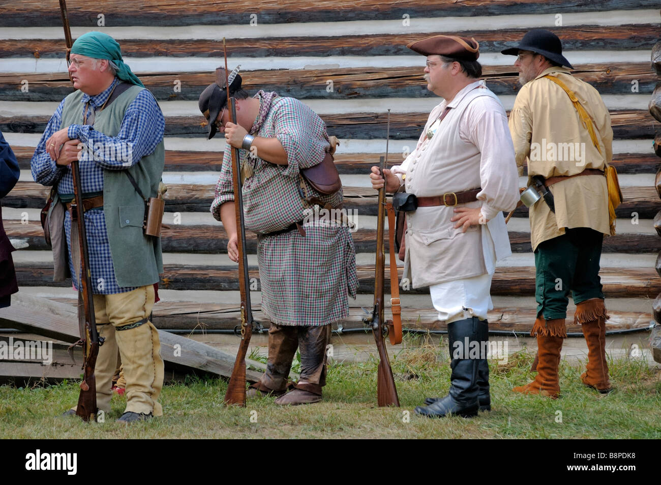 Pioneer defenders at the Siege of Boonesborough Stock Photo Alamy