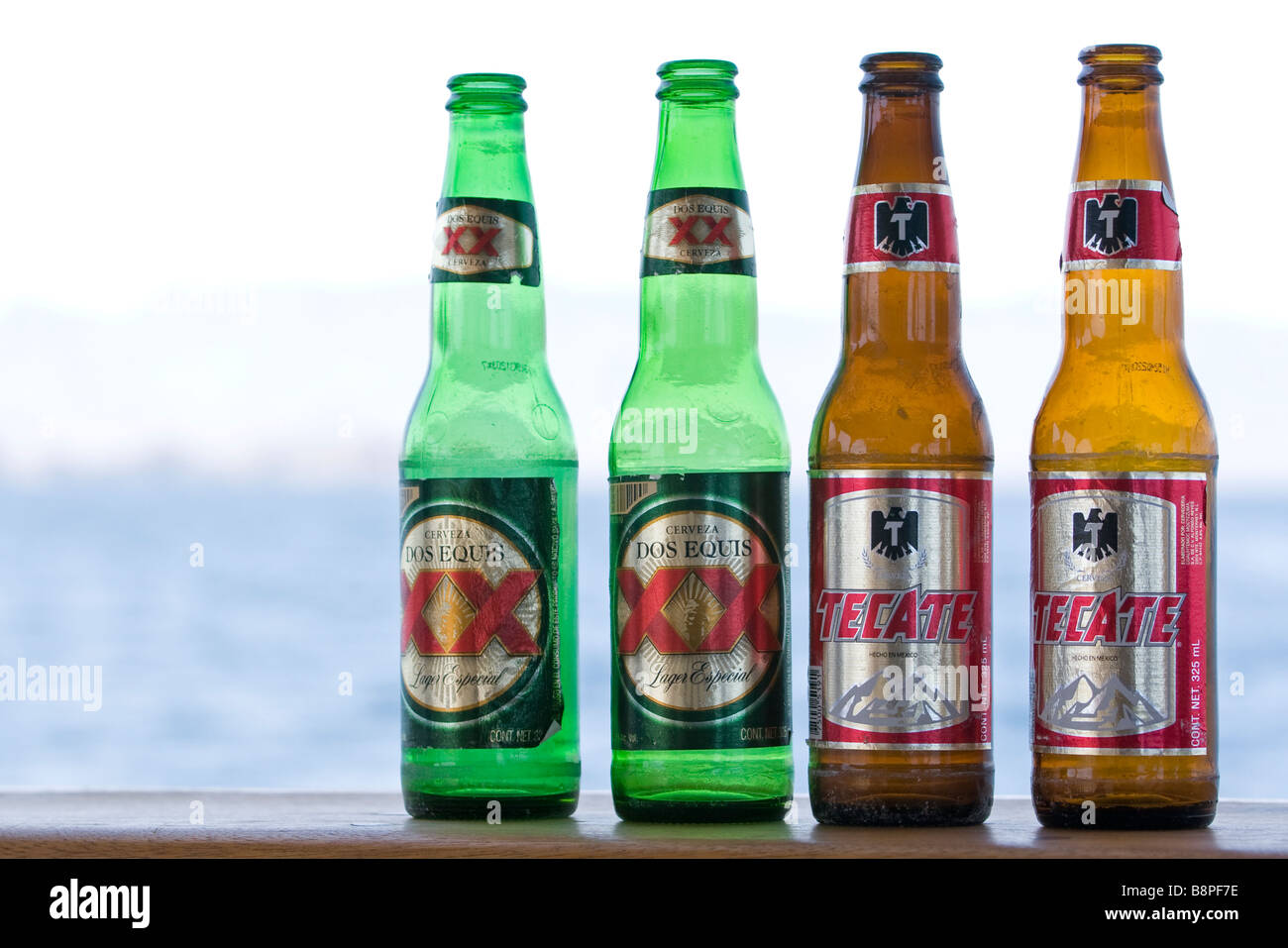 Mexican Beer Bottles Stock Photo