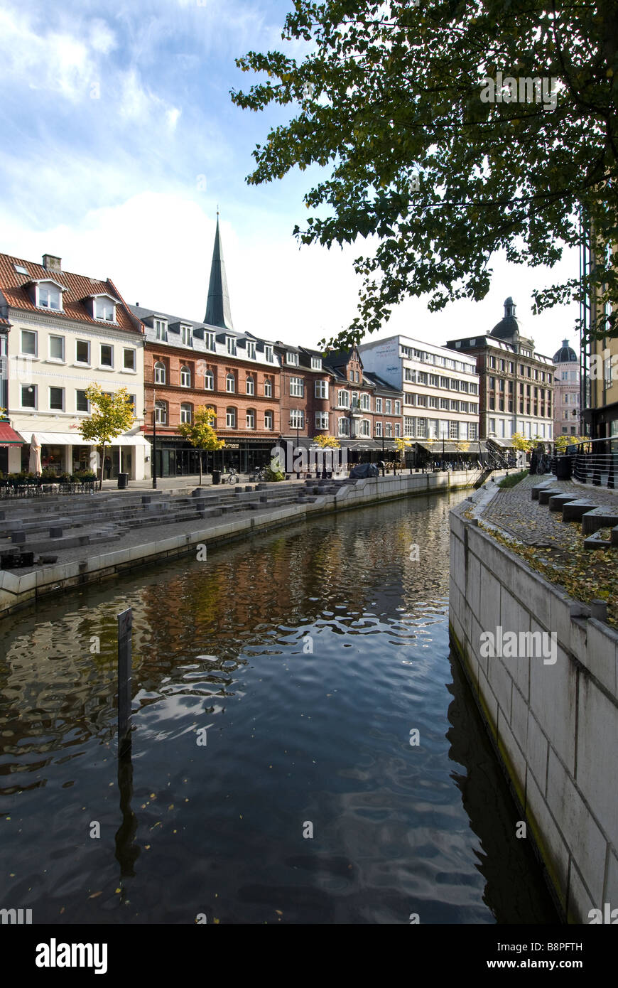 The river on Aboulevarden, Arhus, Denmark Stock Photo