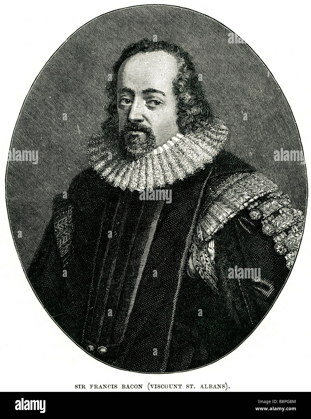 Francis Bacon, 1st Viscount St Alban KC (22 January 1561 – 9 April 1626), son of Nicholas Bacon by his second wife Anne (Cooke) Stock Photo