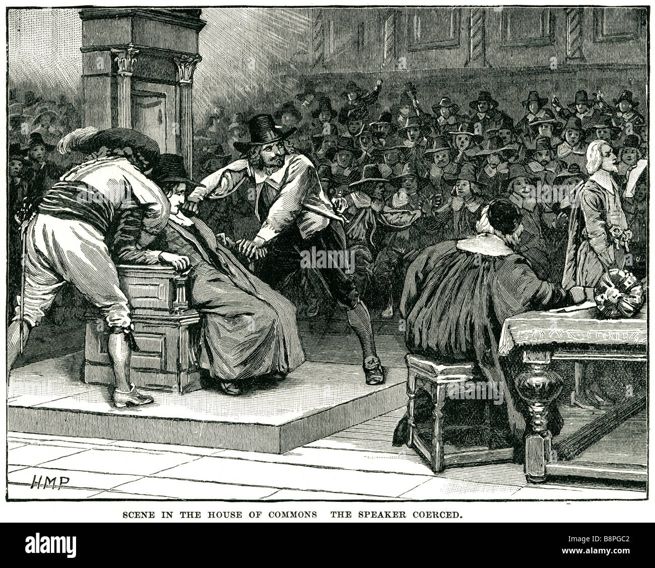 scene in the house of commons the speaker coerced In January 1629, Charles opened the second session of the Parliament, which ha