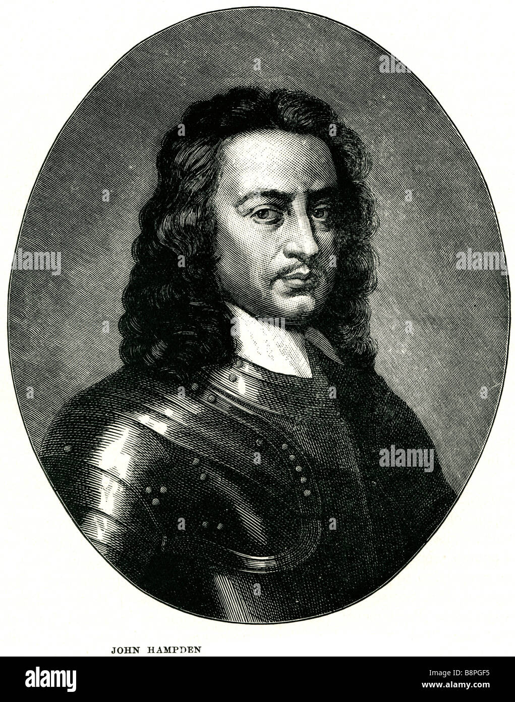 John Hampden (c. 1595 – 1643) was an English politician, the eldest son of William Hampden, of Hampden House, Great Hampden in B Stock Photo